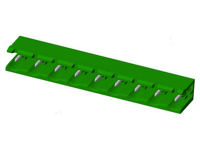 Connector: ontkoppelbare terminal strip; contact; mannelijk Connector: ontkoppelbare terminal strip; contact; mannelijk